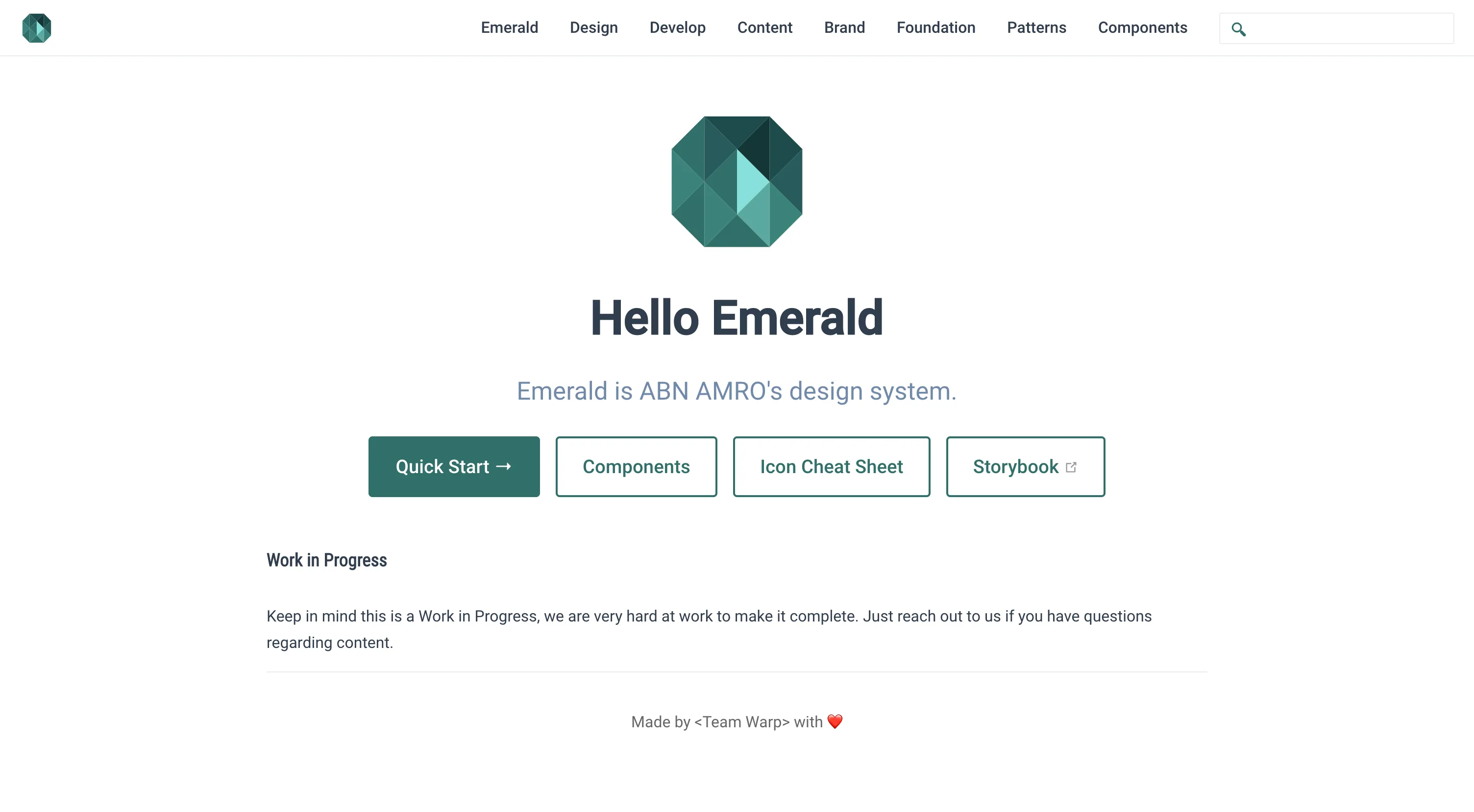 Emerald Design System Home Page