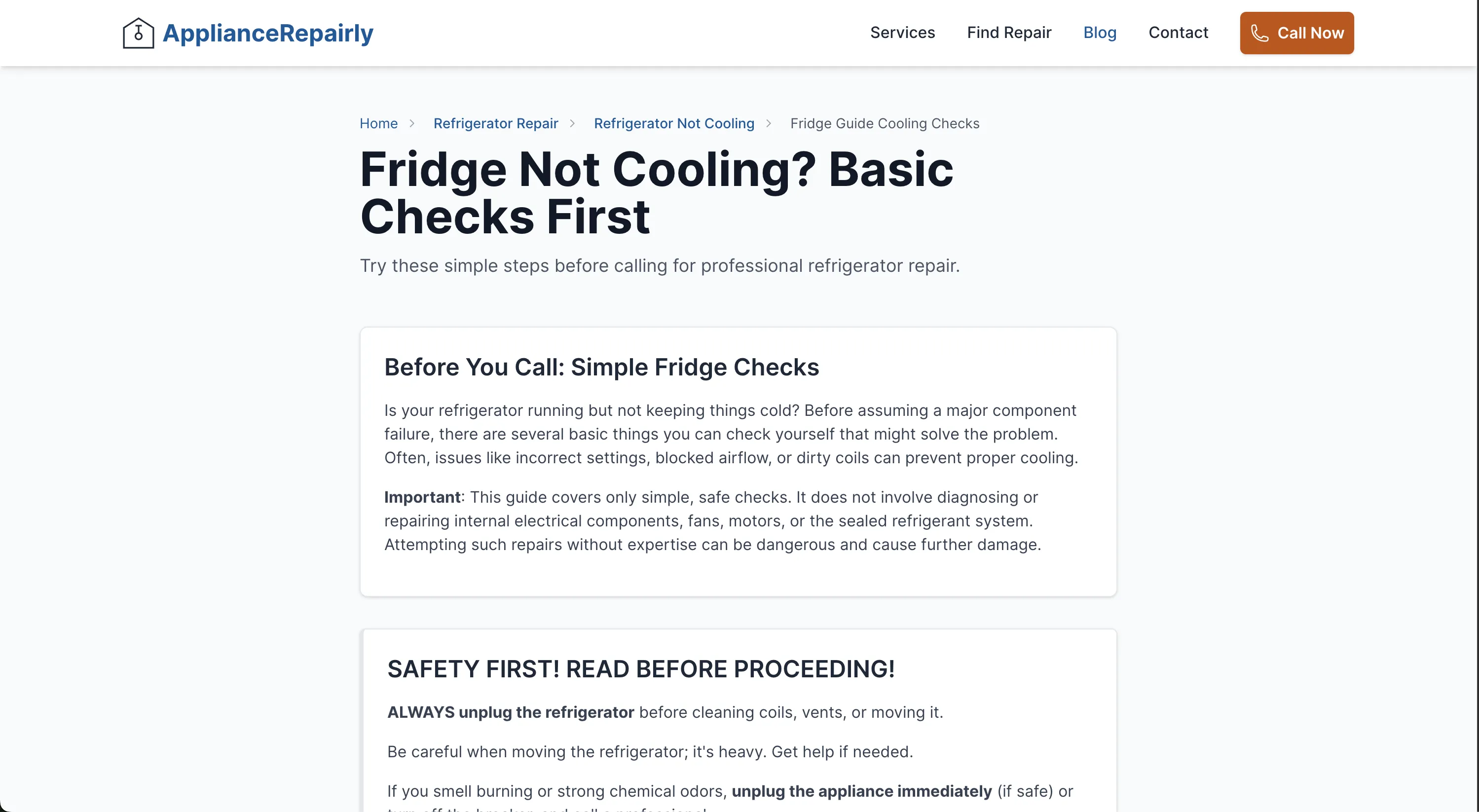 Refrigerator troubleshooting image