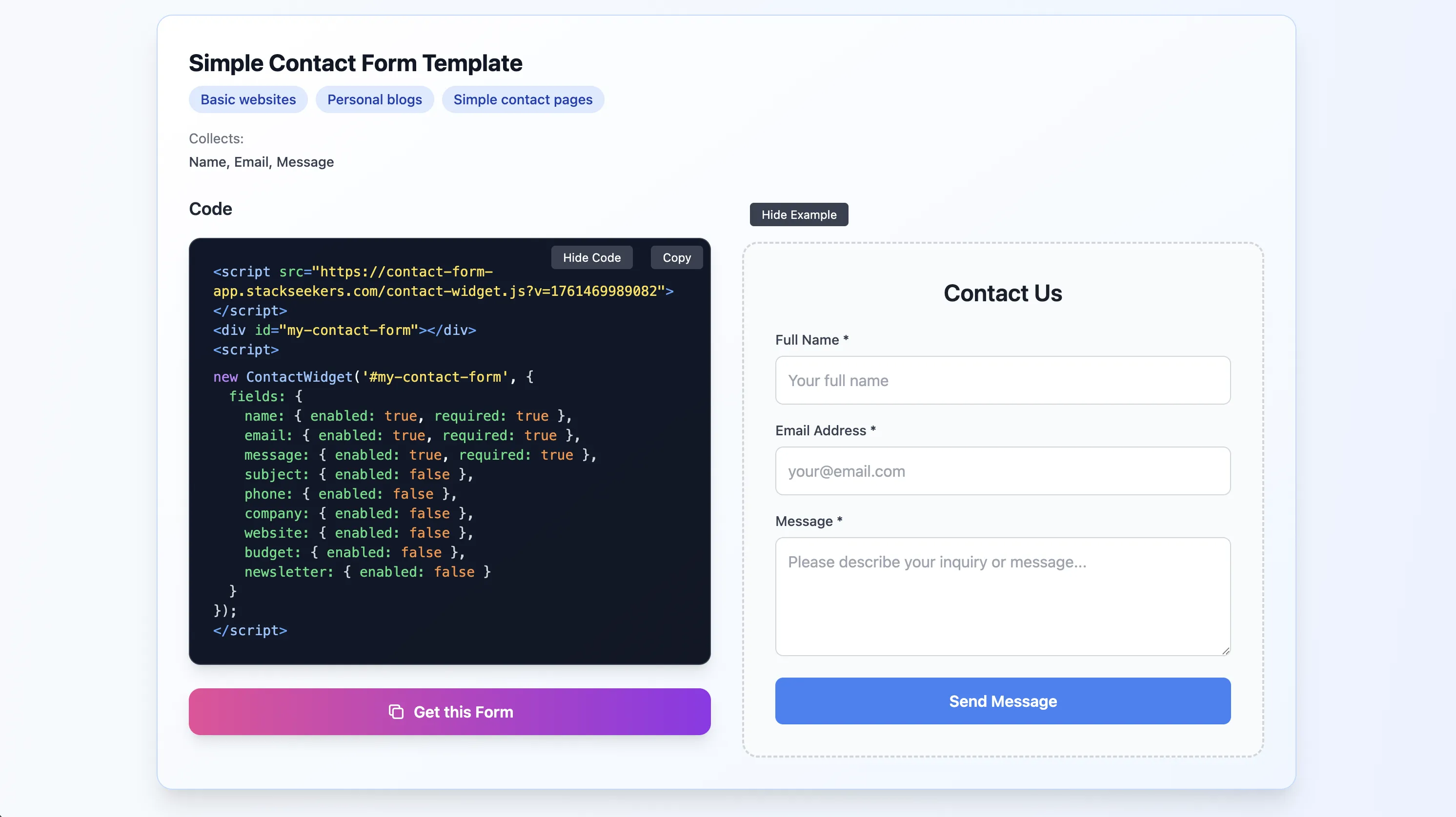 Contact Form Plugin - Simple Contact Form