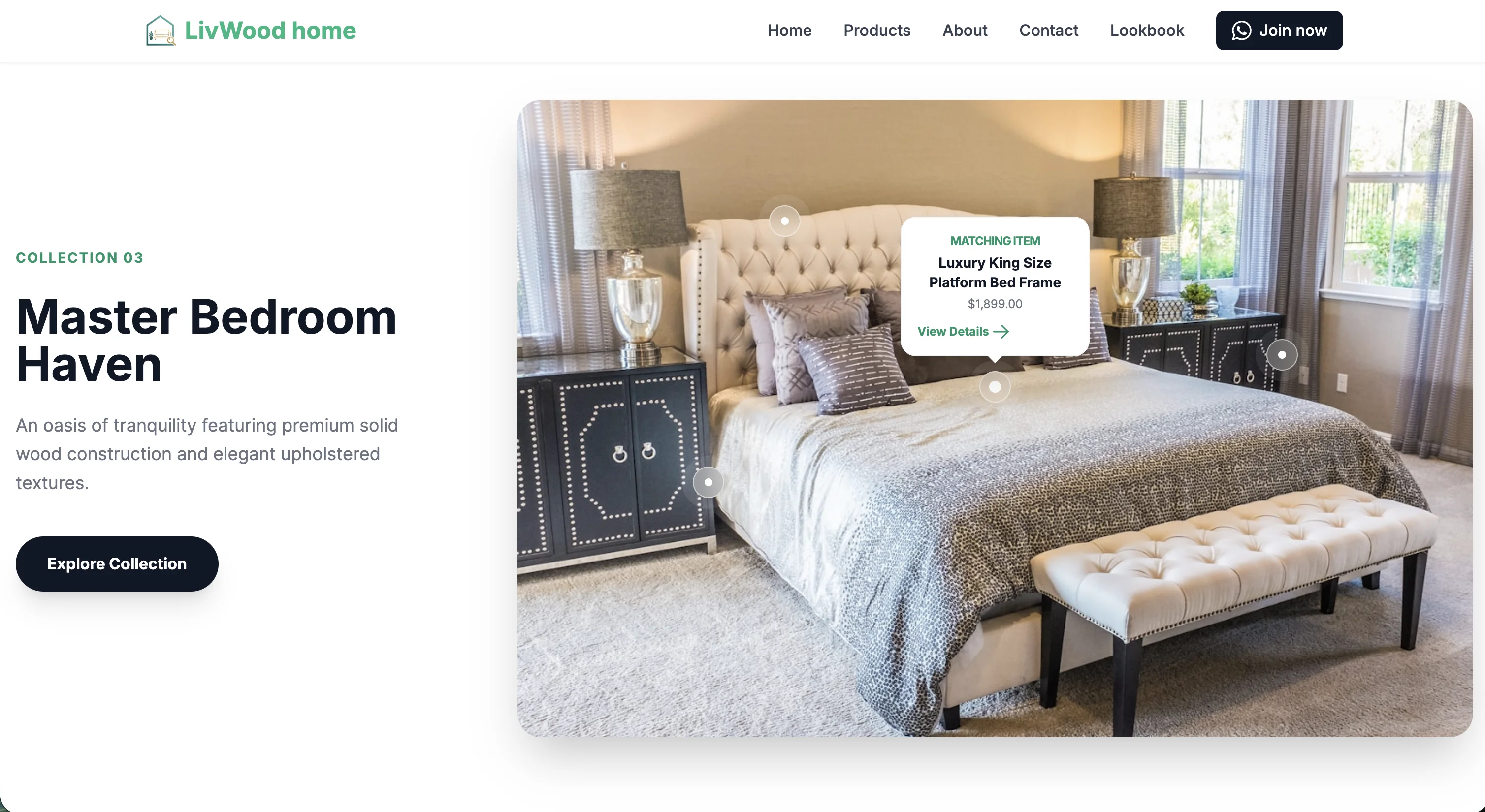 Interactive Lookbook Scene with Hoverable Hotspots
