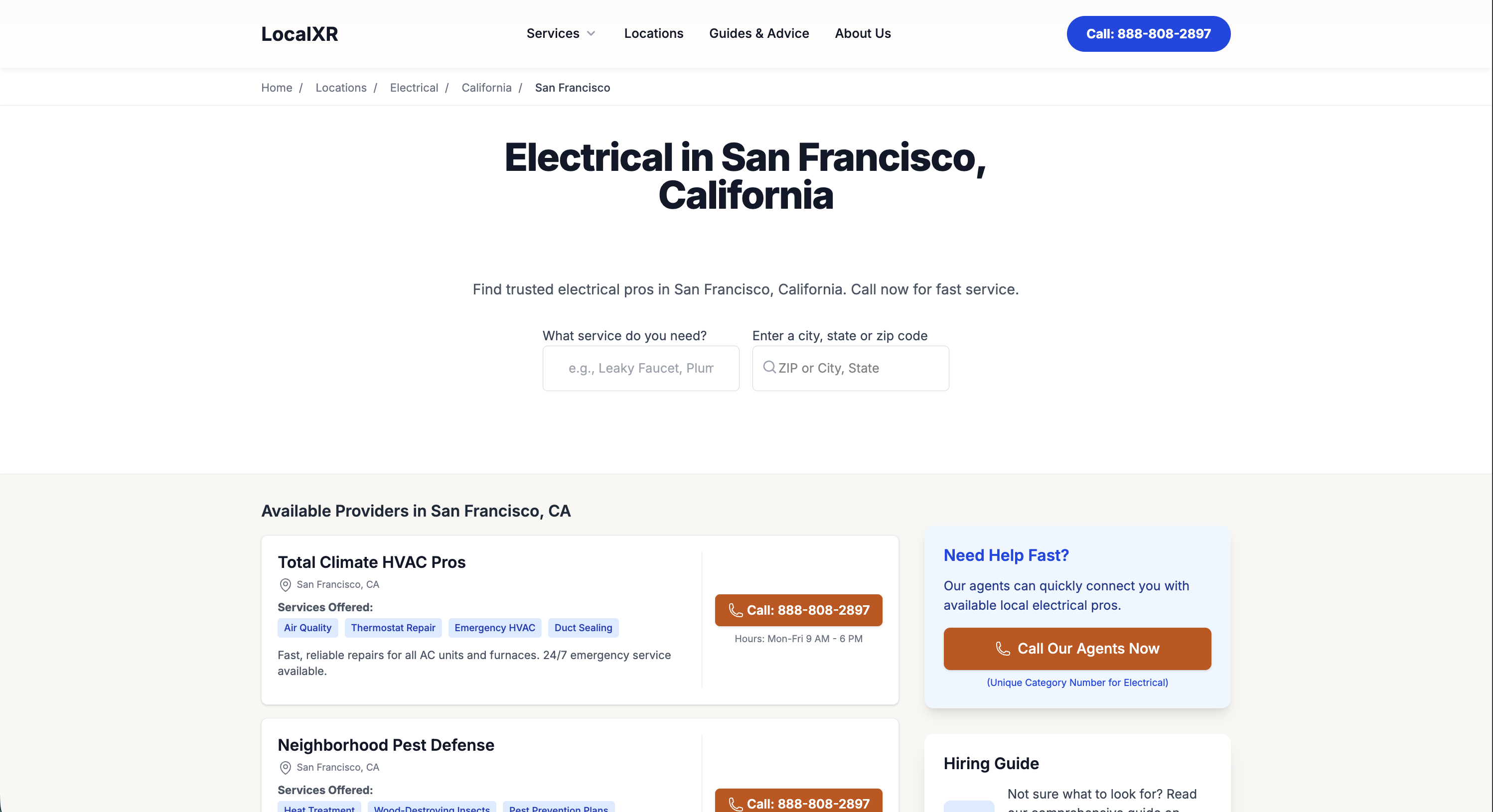LocalXR - Service Listings