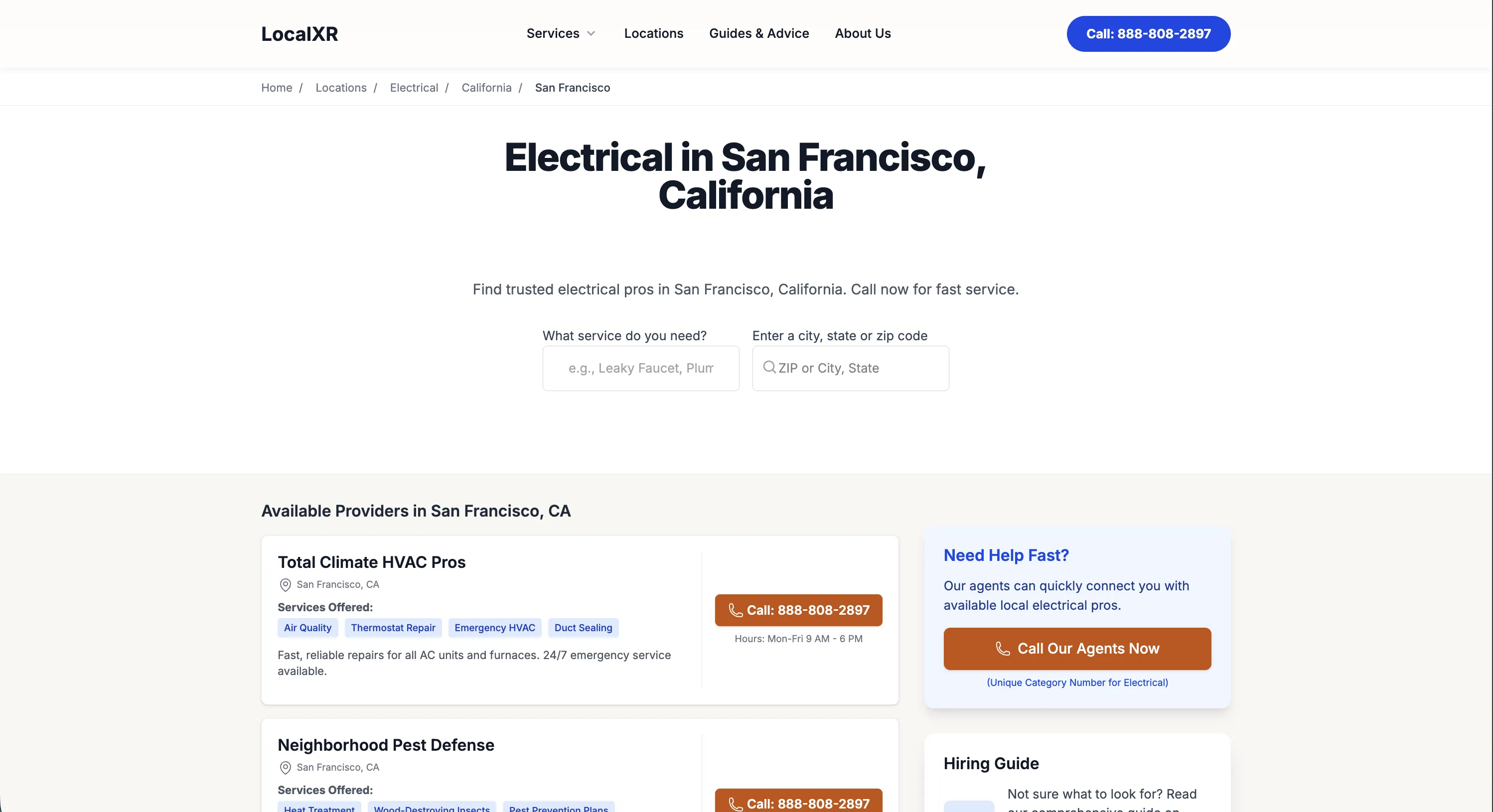 LocalXR - Service Listings