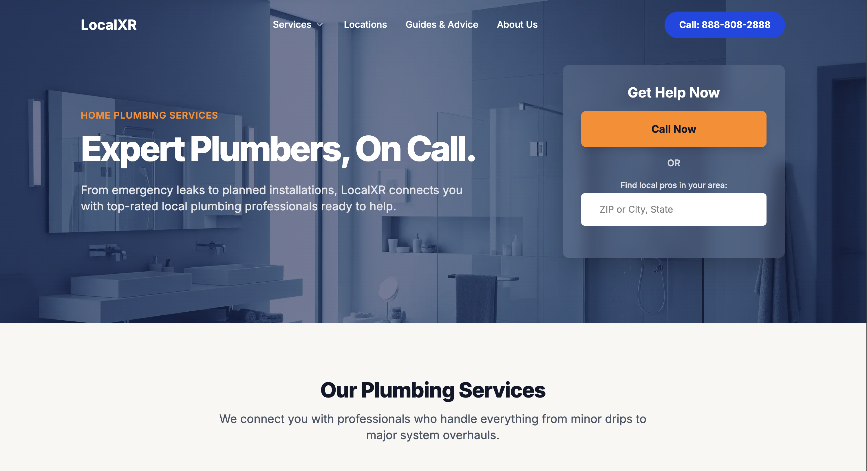 LocalXR - Plumber Home Page