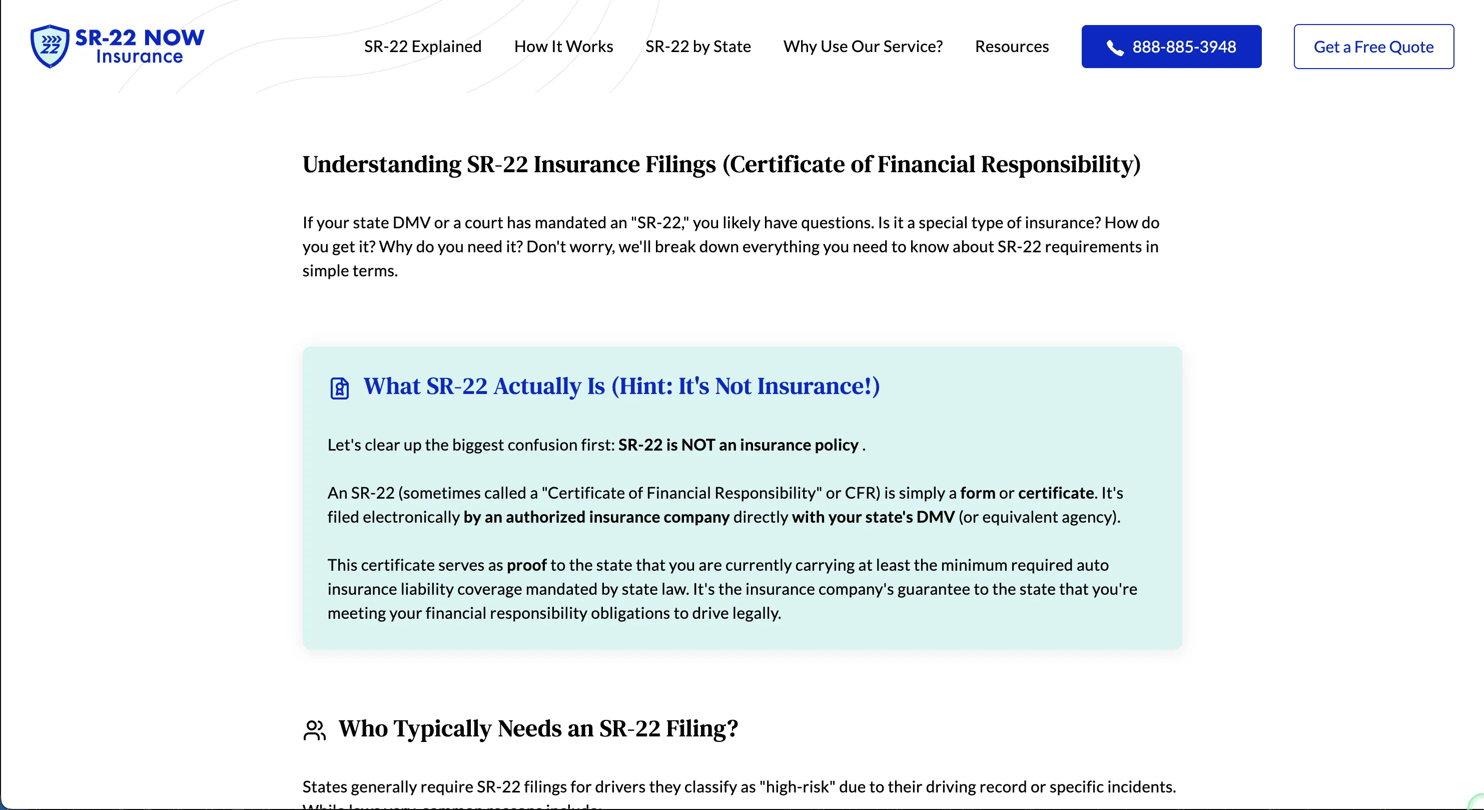 JSON reader for sr22 insurance Now