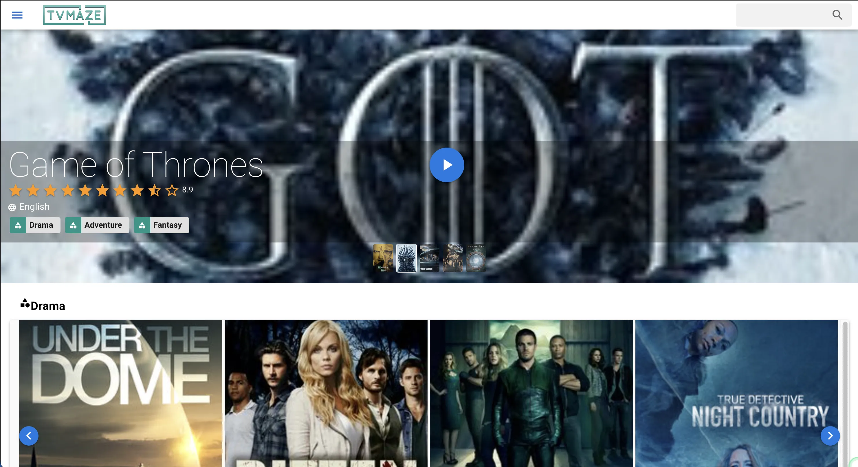 TVmaze - Home page. | Tv maze