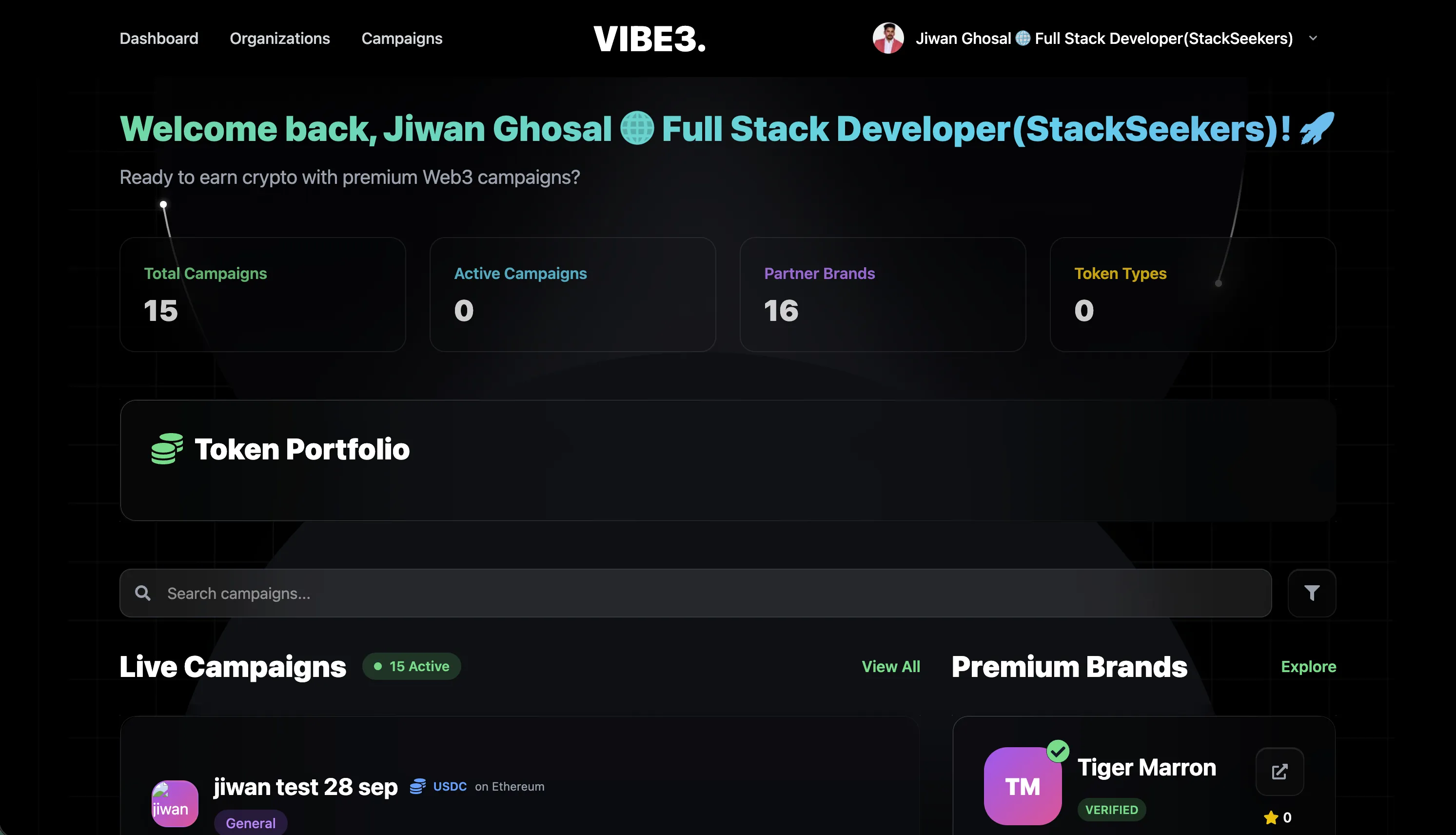 Vibe3 PWA Mobile User Experience
